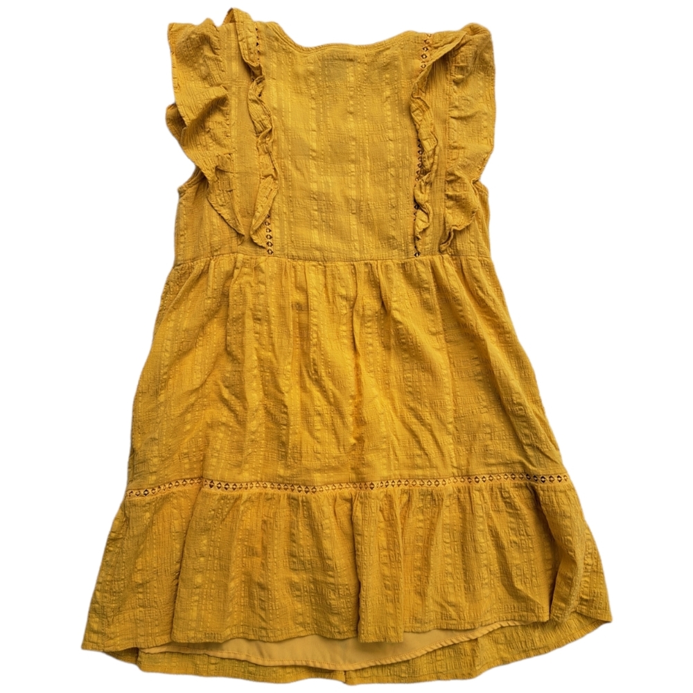 Knox Rose Sleeveless Ruffle Summer Sun Dress in Yellow Size S - Picture 2 of 3